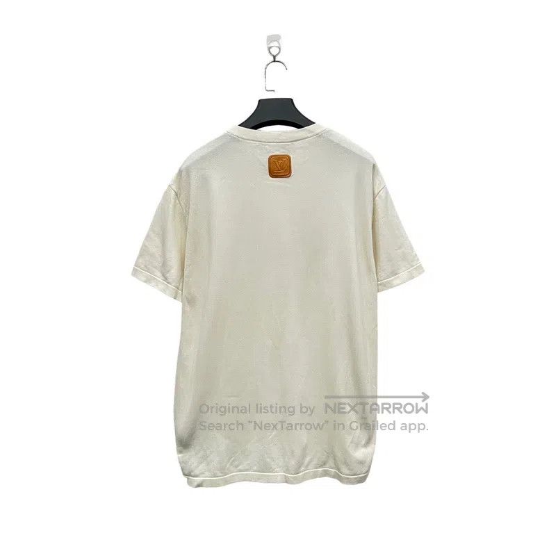 Louis Vuitton Louis Vuitton White leather logo knit short sleeves Size US XL / EU 56 / 4 - 4 Thumbnail