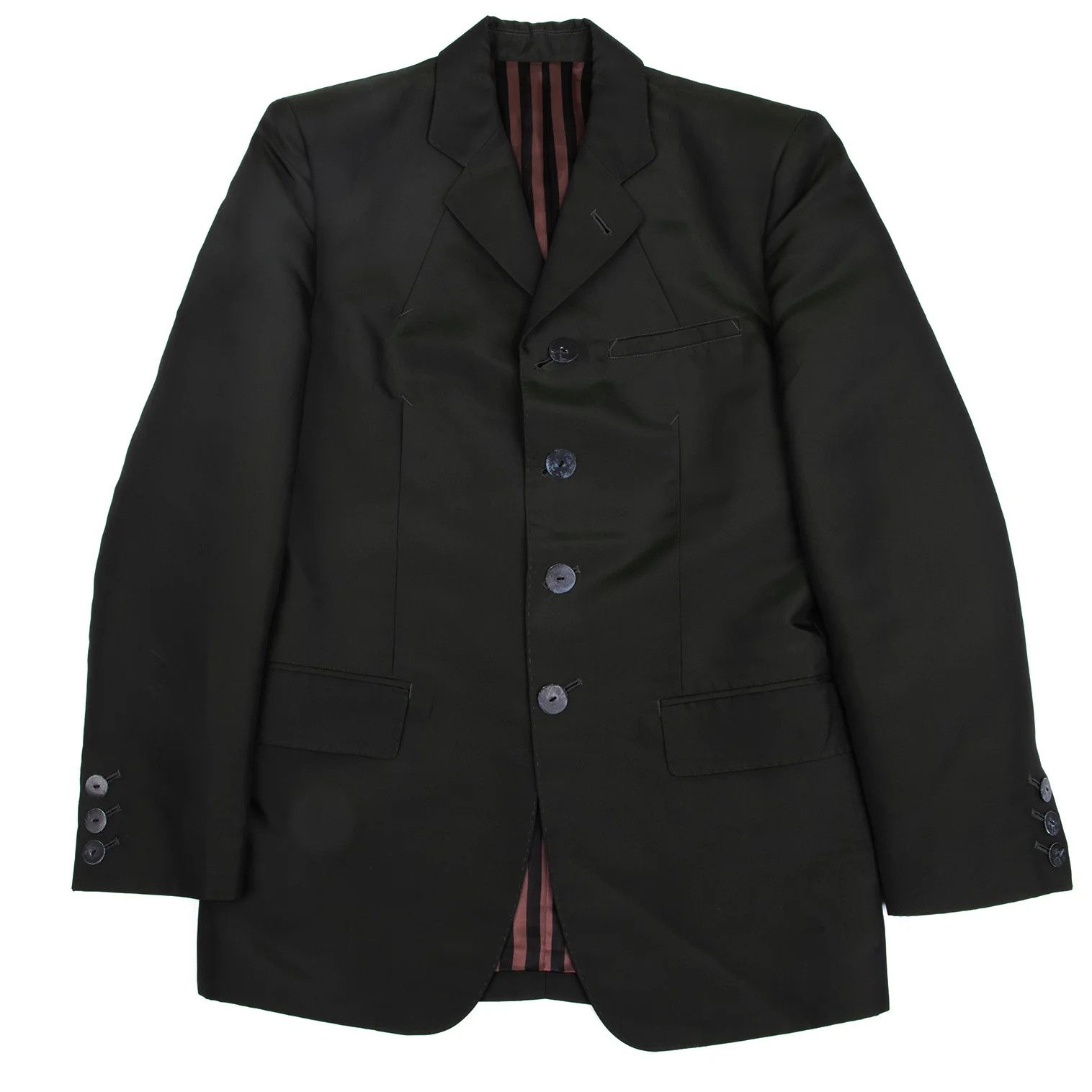 Jean Paul Gaultier Striped Lining Jacket in Deep Green Size 48 Size US M / EU 48-50 / 2 - 1 Thumbnail