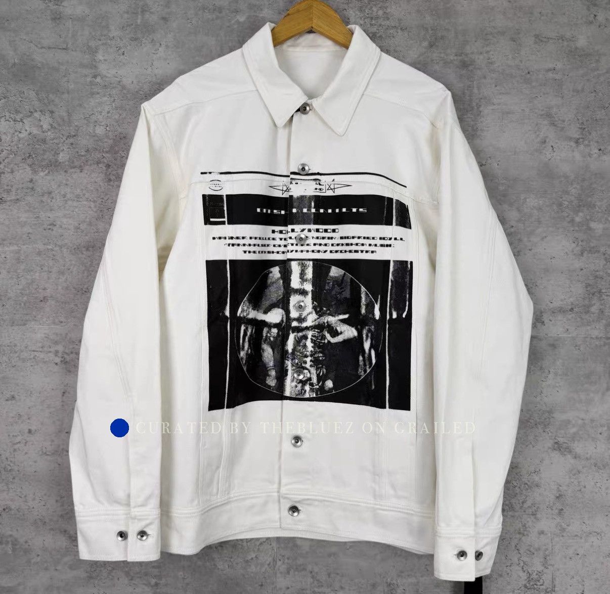 Rick Owens Abstract Printed White Jacket Size US XS / EU 42 / 0 - 1 Thumbnail