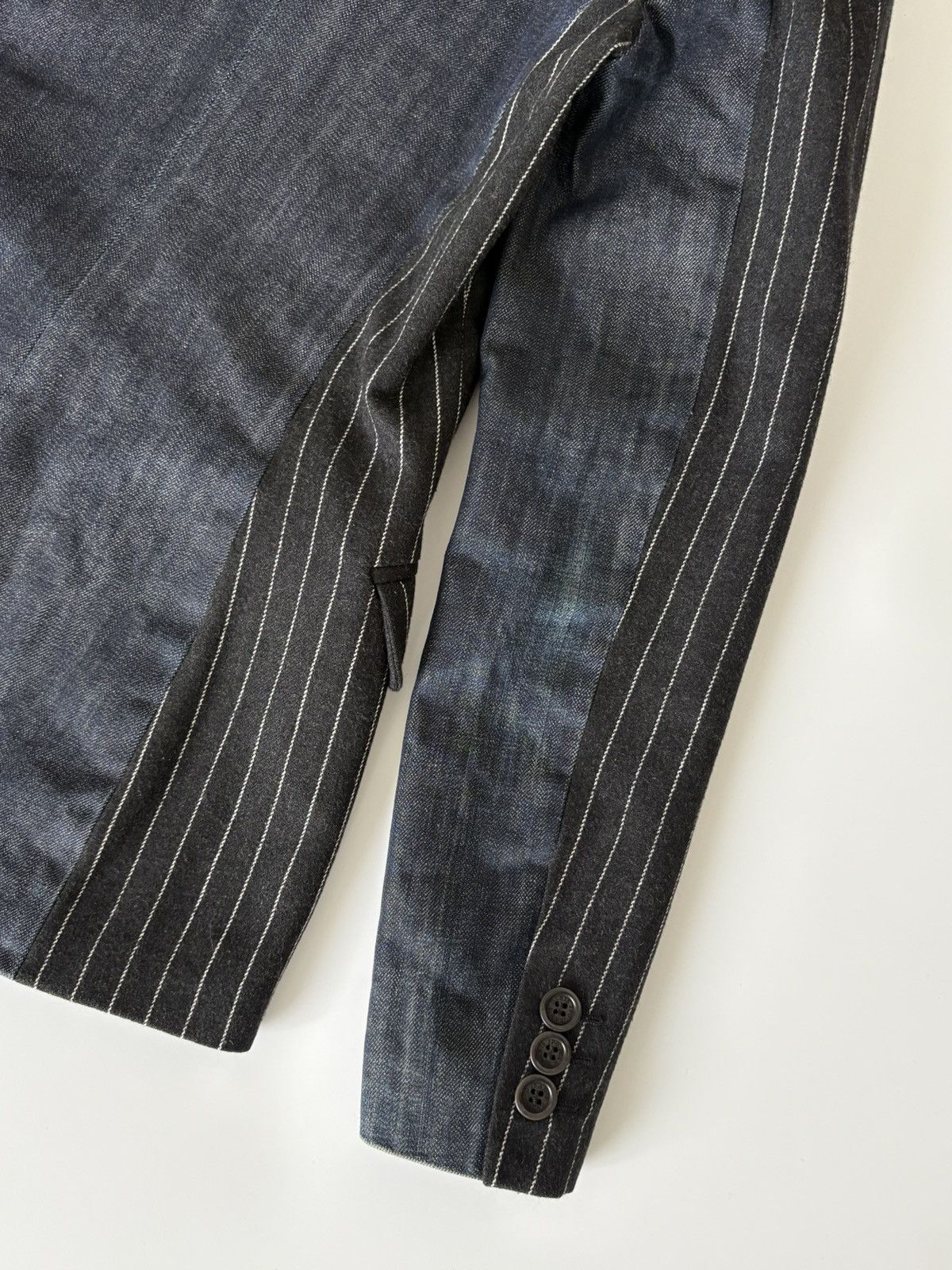 Jean Paul Gaultier Jean Paul Gaultier Jeans Tailored Blazer Striped Wool Denim Size M / US 6-8 / IT 42-44 - 15 Thumbnail