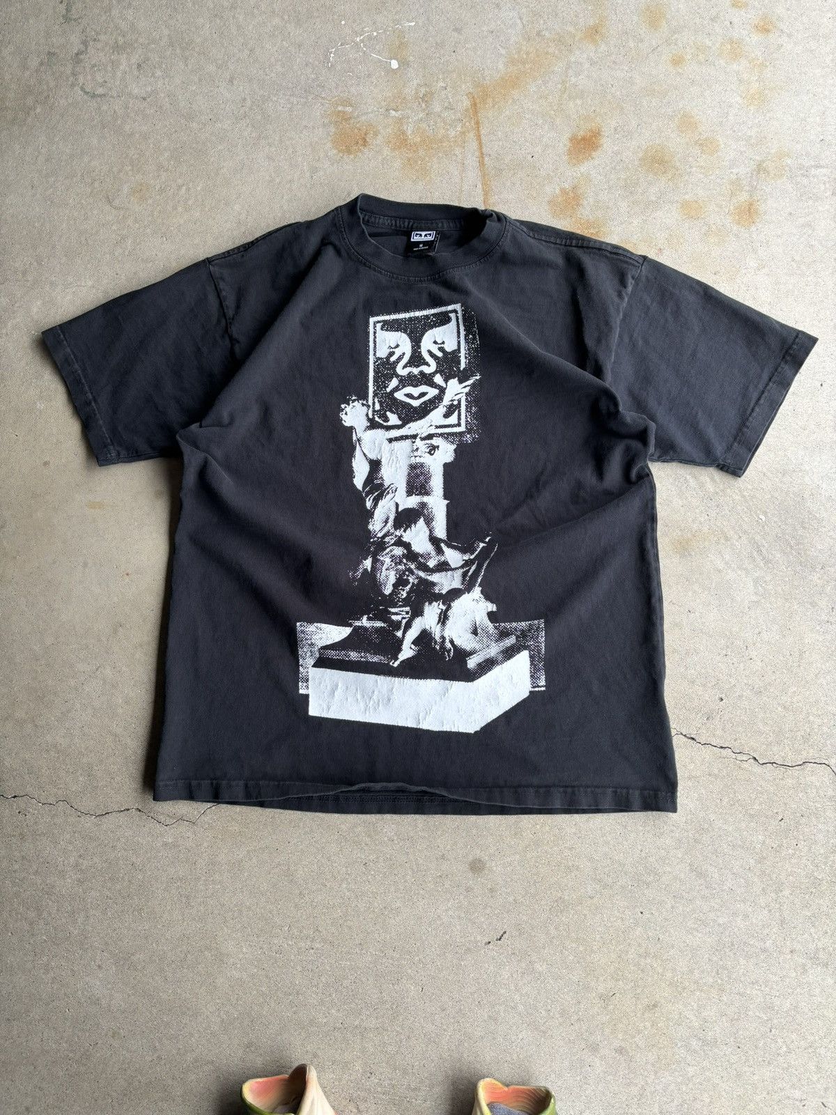 Obey Crazy Obey Skate Heavyweight Grunge Boxy Tee Size US M / EU 48-50 / 2 - 1 Thumbnail