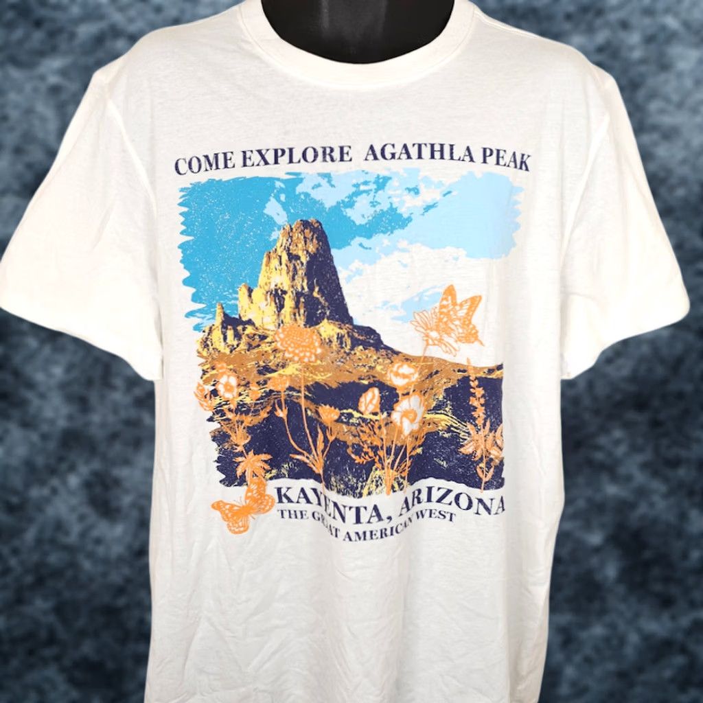 Vintage VINTAGE Agathla Peak T Shirt Mens XL White Kayenta Arizona Travel Destination Nike Shirt Size US XL / EU 56 / 4 - 1 Thumbnail