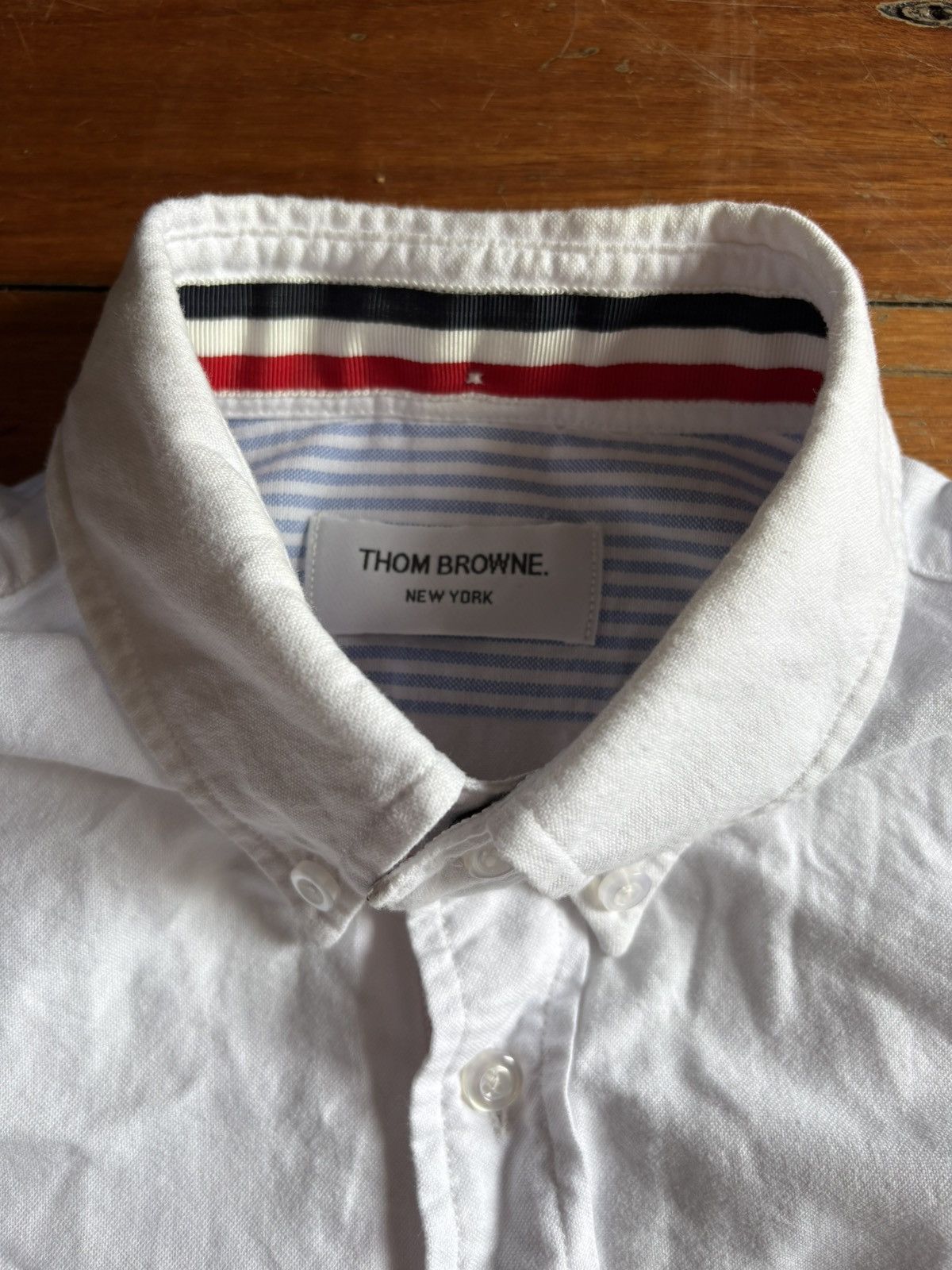 Thom Browne Thom Browne Size 0 Oxford Cloth Button Down Shirt Size US XS / EU 42 / 0 - 2 Thumbnail