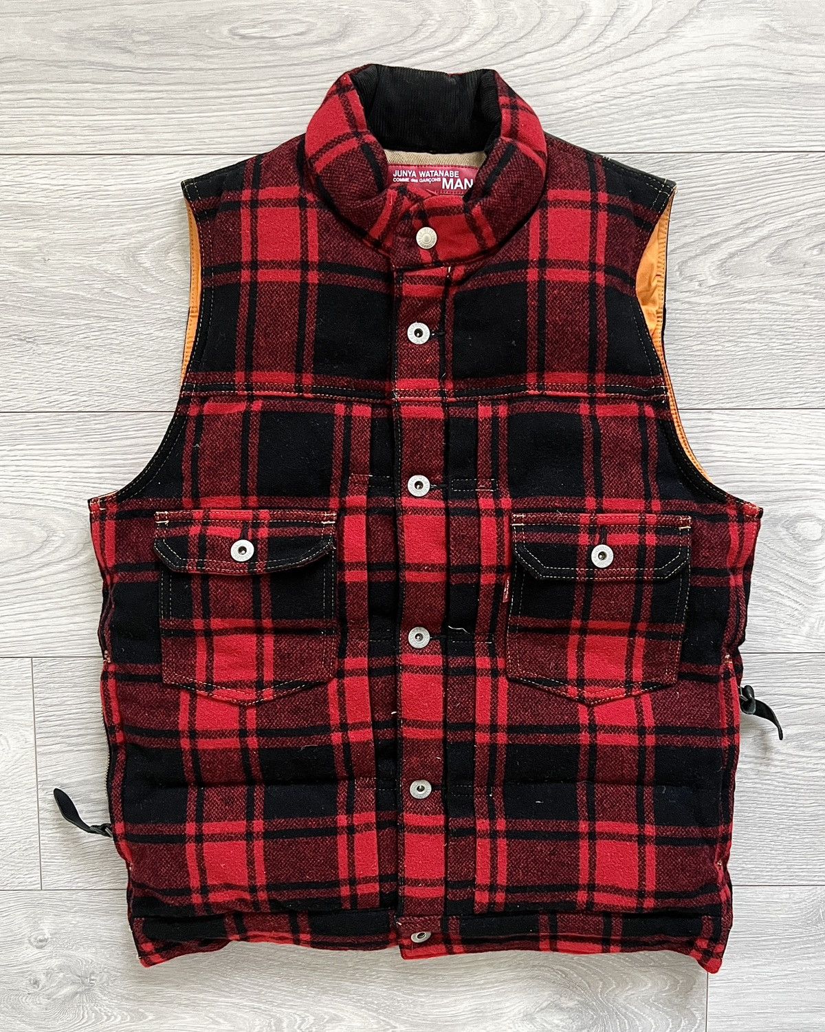 Junya Watanabe x Levi's AW2014 Down Puffer Leather Trim Vest