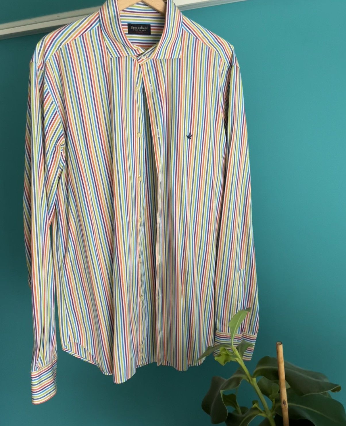 Brooksfield Men's striped shirt Size US XL / EU 56 / 4 - 1 Thumbnail