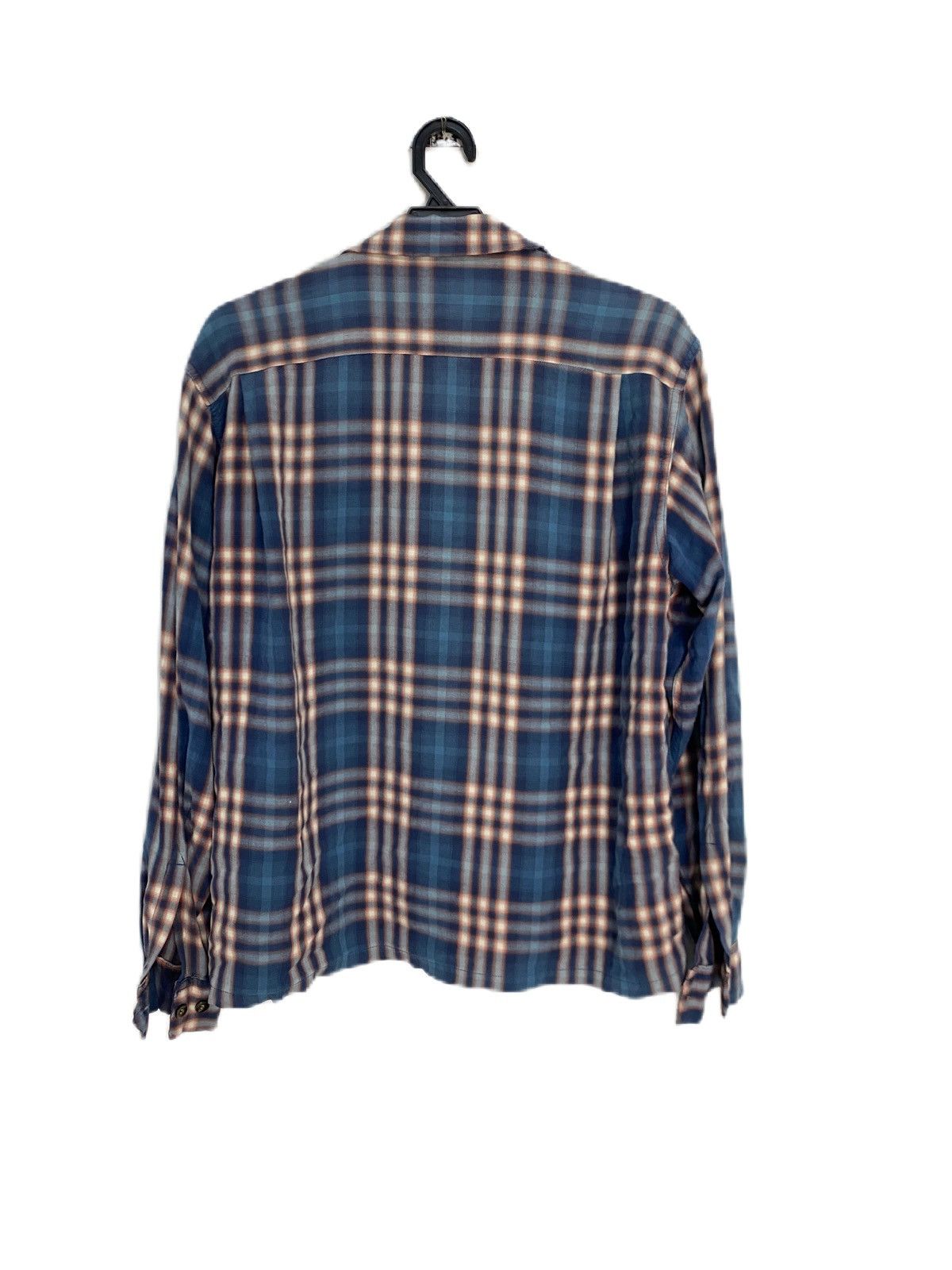 Sugar Cane × Toyo Enterprises Sugar Cane Rayon Shadow Check Flannel Button Up Shirt Size US M / EU 48-50 / 2 - 2 Thumbnail