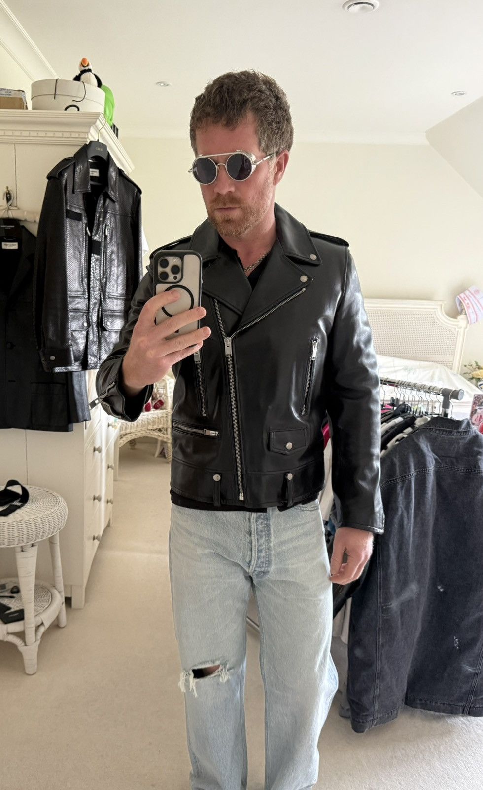 Saint Laurent Paris FW13 Holy Grail Saint Laurent L01 biker leather jacket 54 XL Size US L / EU 52-54 / 3 - 9 Thumbnail