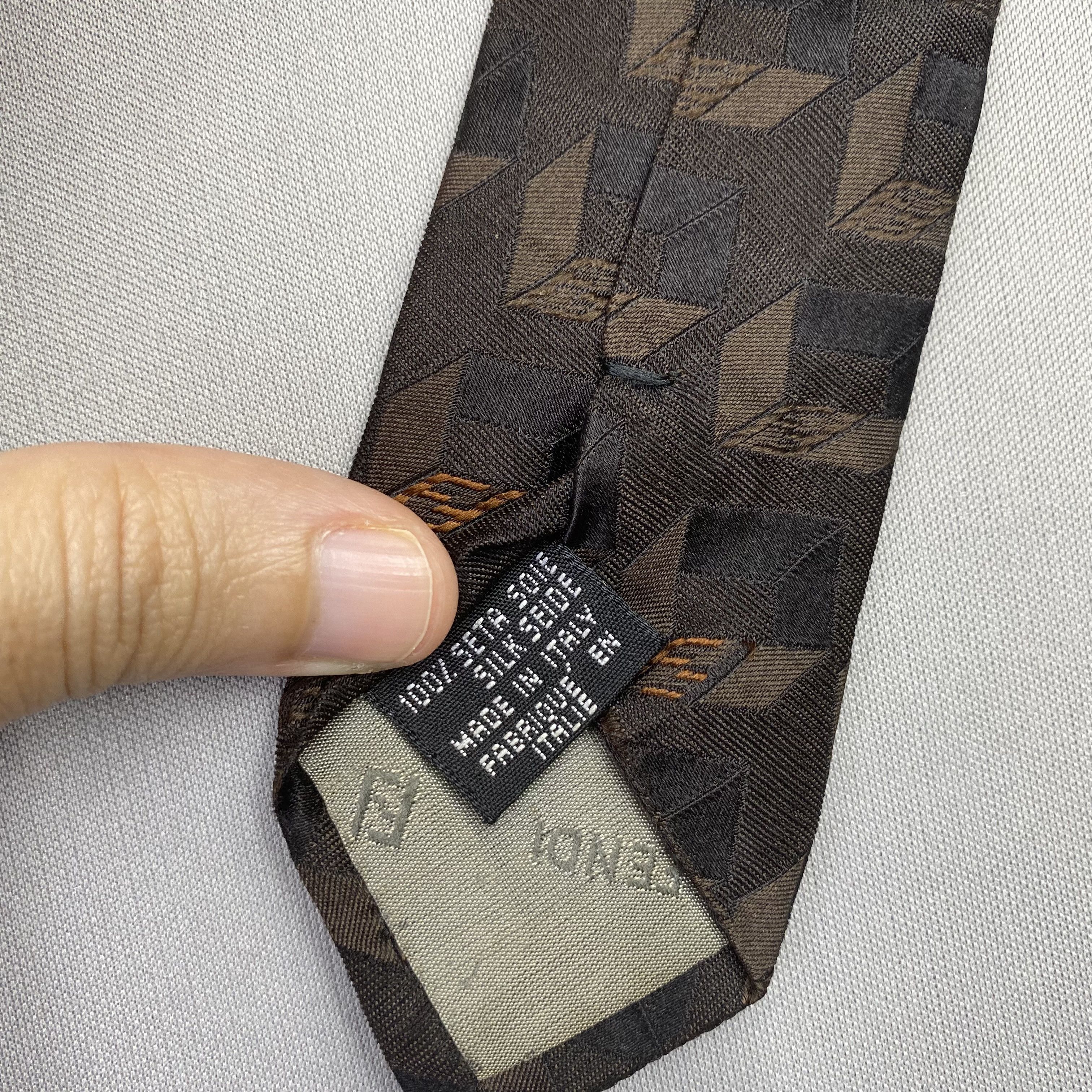 Fendi Vintage Fendi SILK Necktie Cravate Pure Silk Neck Tie Size ONE SIZE - 9 Thumbnail