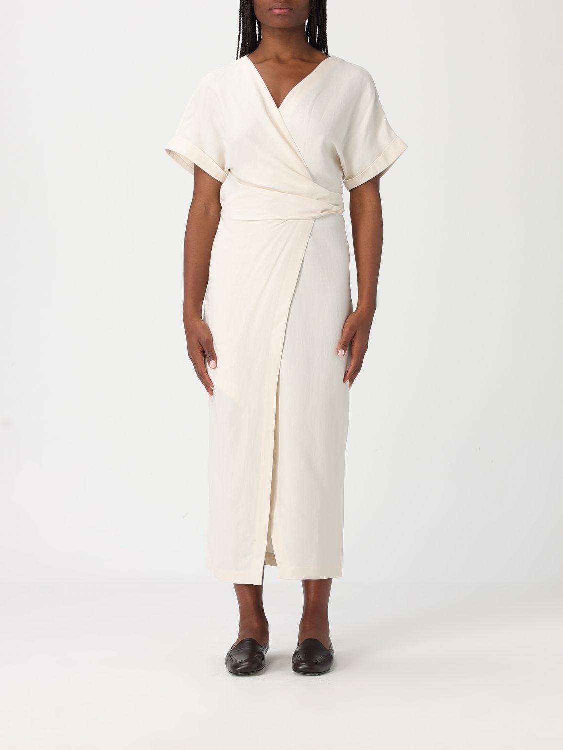 Brunello Cucinelli Brunello Cucinelli Dress Woman Cream Size M / US 6-8 / IT 42-44 - 1 Thumbnail