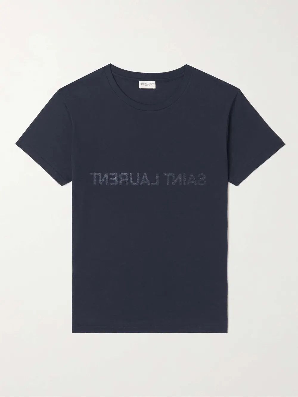 Saint Laurent Paris oc11z1225 663278 Reverse T-Shirt in Blue Size US XS / EU 42 / 0 - 1 Thumbnail