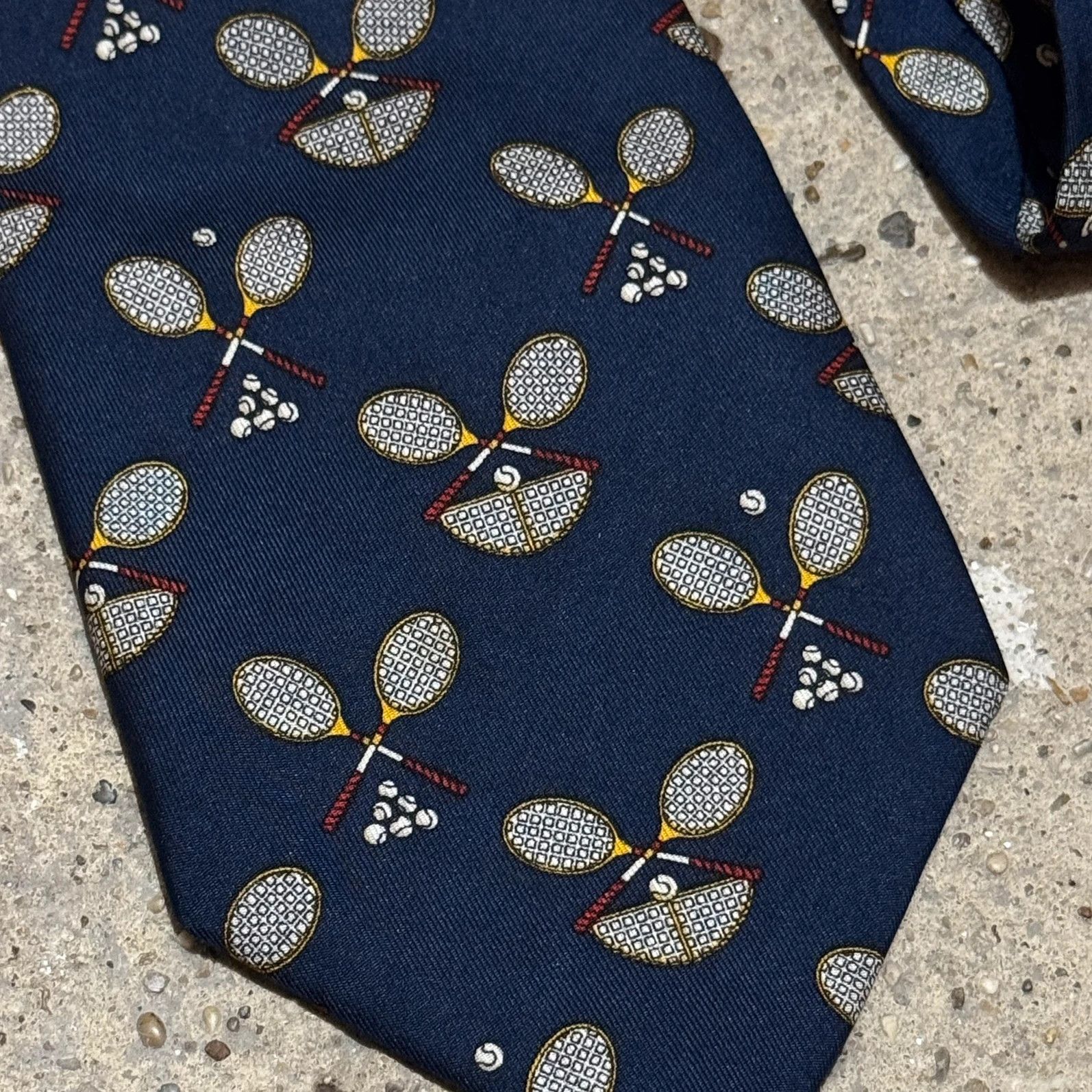 Etro Etro silk tennis print tie Size ONE SIZE - 2 Thumbnail