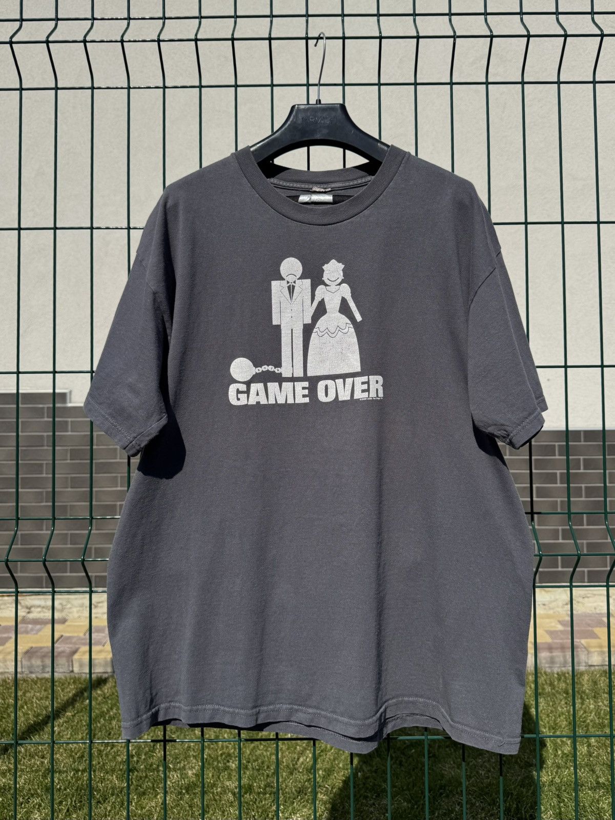 The Game Vintage 90s Game Over Fuck Marriage Grey T Shirt Size US XL / EU 56 / 4 - 2 Thumbnail