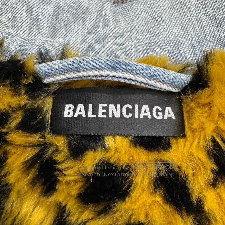 Balenciaga Balenciaga Leopard Lined Denim Jacket Size US S / EU 44-46 / 1 - 2 Thumbnail