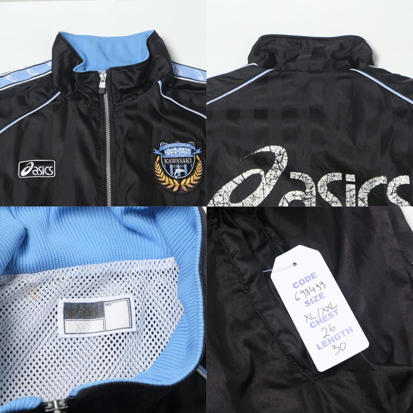 Asics 1996/97 Kawasaki Frontale Football Jacket J-League (XL) Size US XL / EU 56 / 4 - 4 Thumbnail