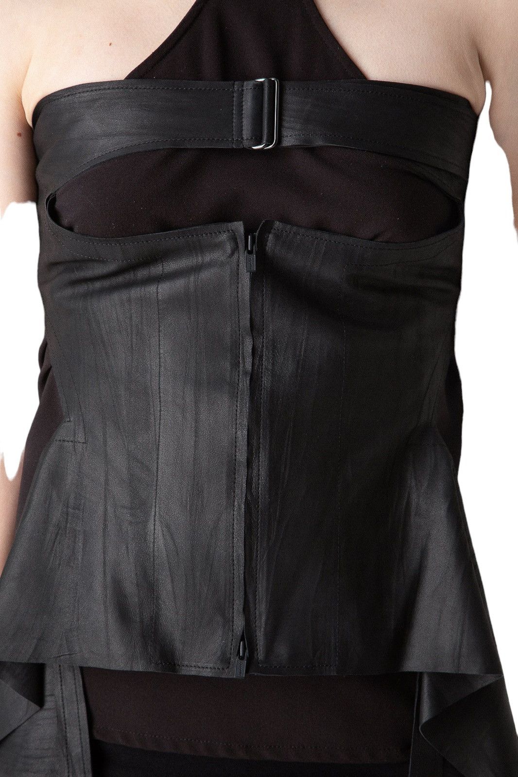 Yohji Yamamoto $1690 Goat Leather Wrap Corset Size M / US 6-8 / IT 42-44 - 6 Thumbnail
