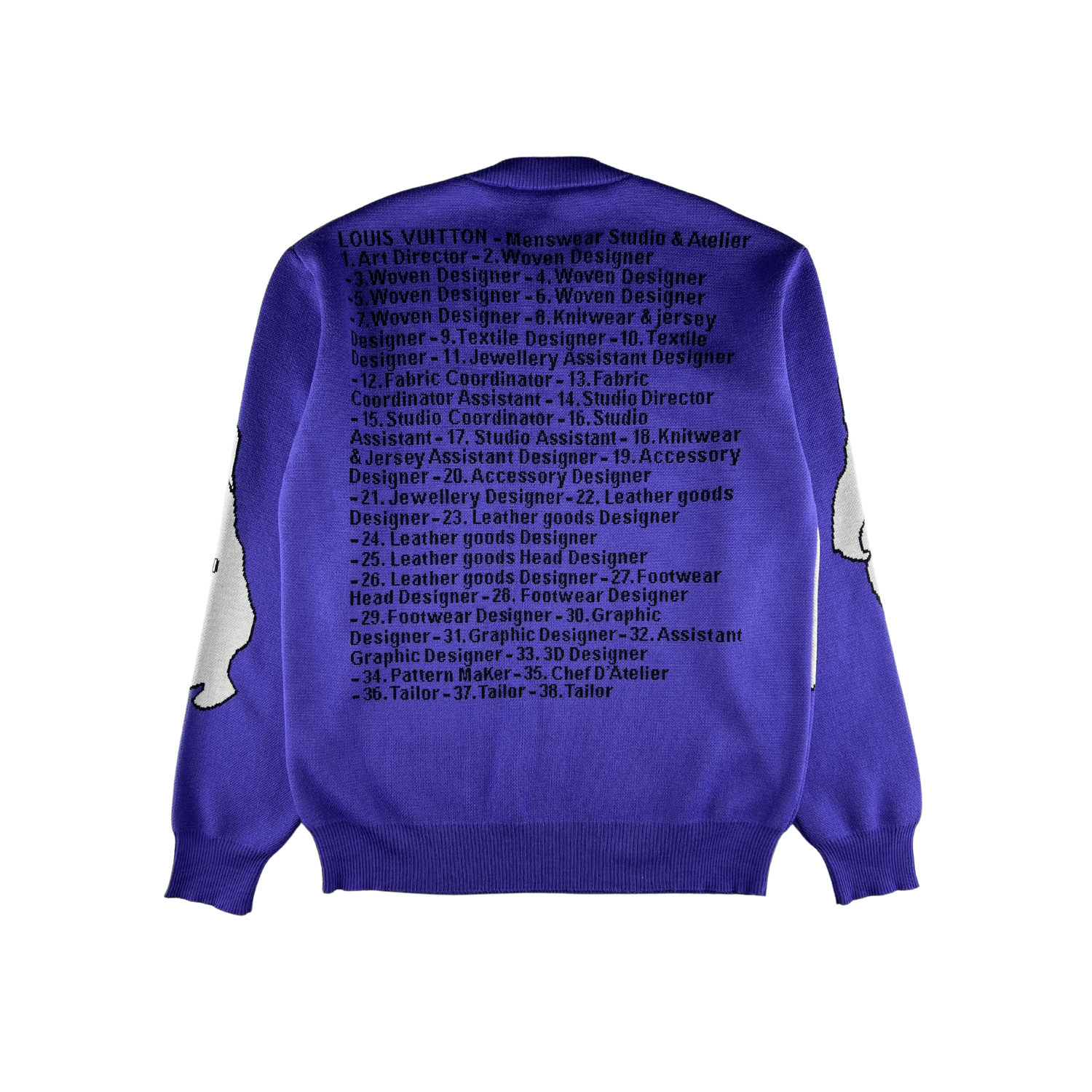Louis Vuitton Louis Vuitton Purple Studio Jacquard Knit Sweater Size US XL / EU 56 / 4 - 3 Thumbnail