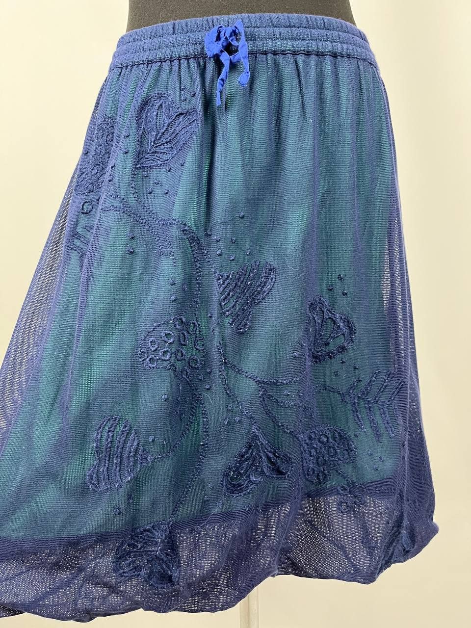 Gudrun Sjoden Gudrun Sjoden Blue Floral Print Skirt Size S Size 26" / US 2 / IT 38 - 4 Thumbnail