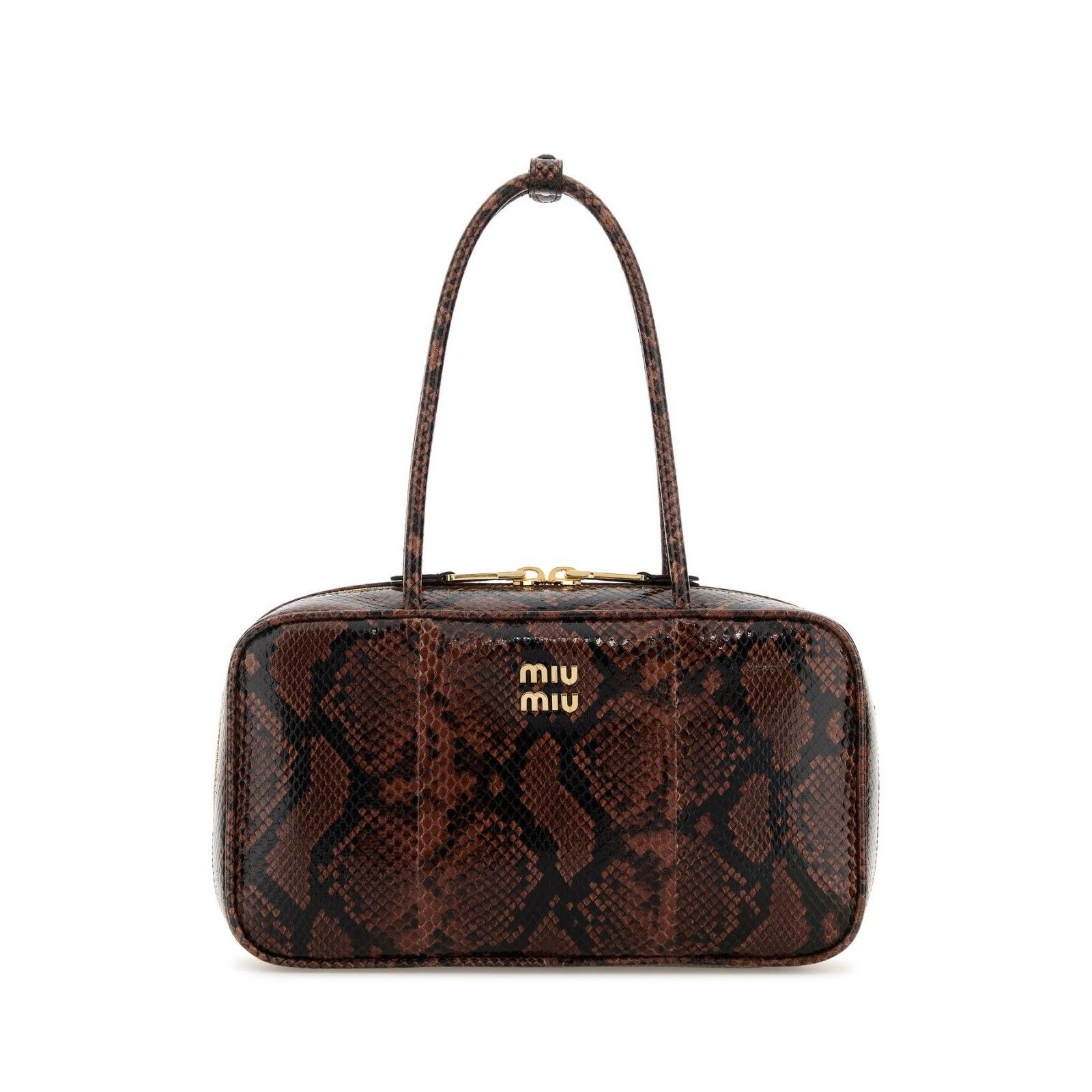 Miu Miu MIU MIU Beau Tobacco Embossed Ayers Top Handle New And Authe Size ONE SIZE - 1 Thumbnail