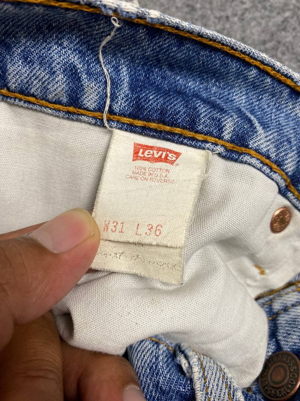 Levi's vintage levis 519 made in usa distressed denim Size US 31 - 12 Thumbnail