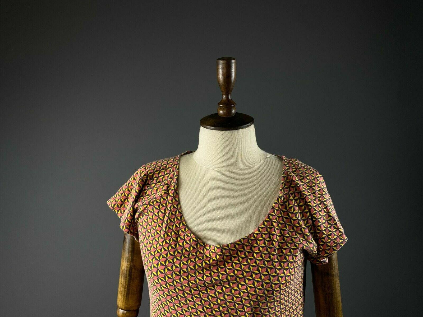 Designer Deerberg by Oska Orange Geometric Summer Top Size S Size S / US 4 / IT 40 - 2 Thumbnail