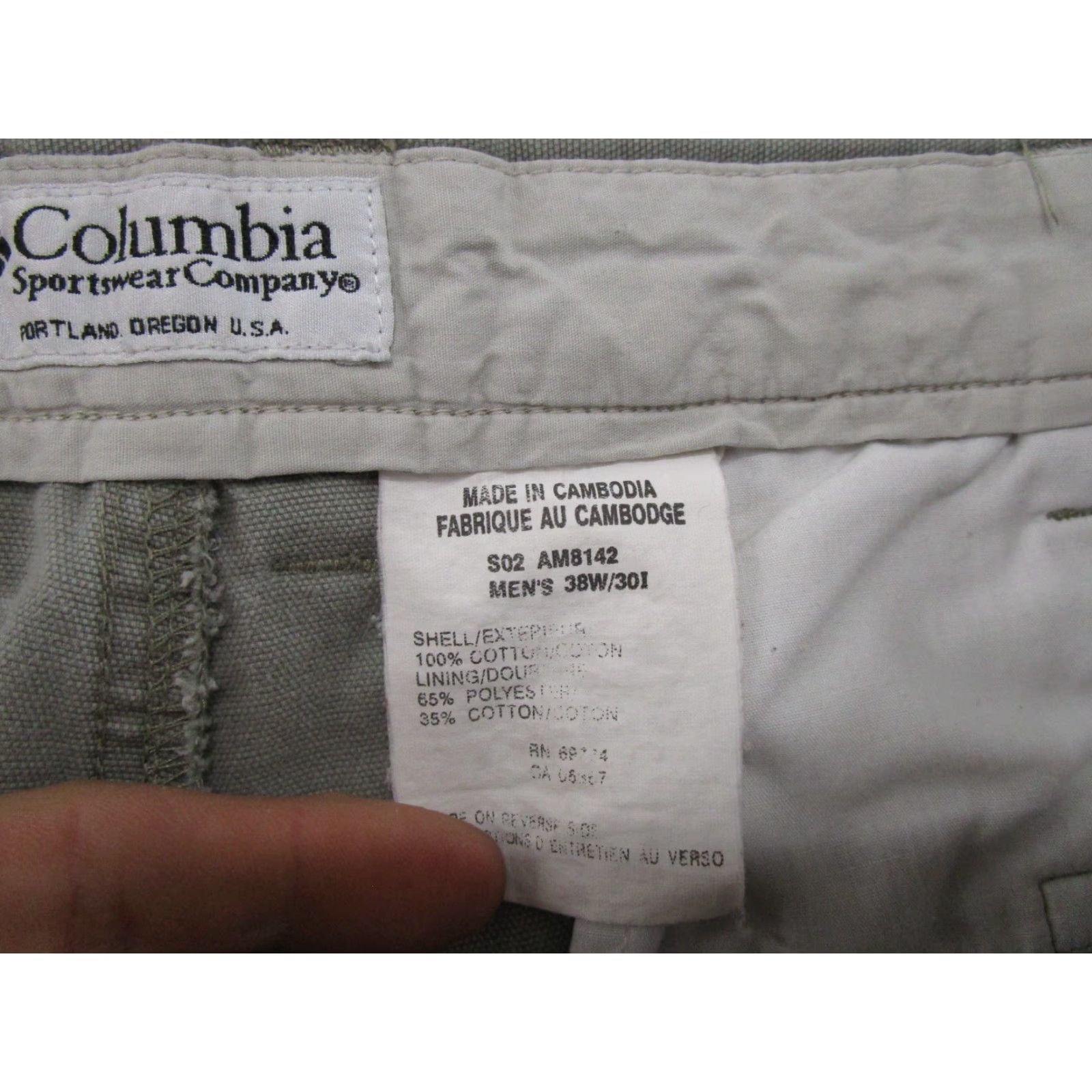 Vintage VINTAGE Columbia Canvas Straight Leg Pants Mens 38x30 5-Pocket Zipper Pocket Denim Chino Outdoor Everyday Shoes?? Size US 38 / EU 54 - 4 Thumbnail