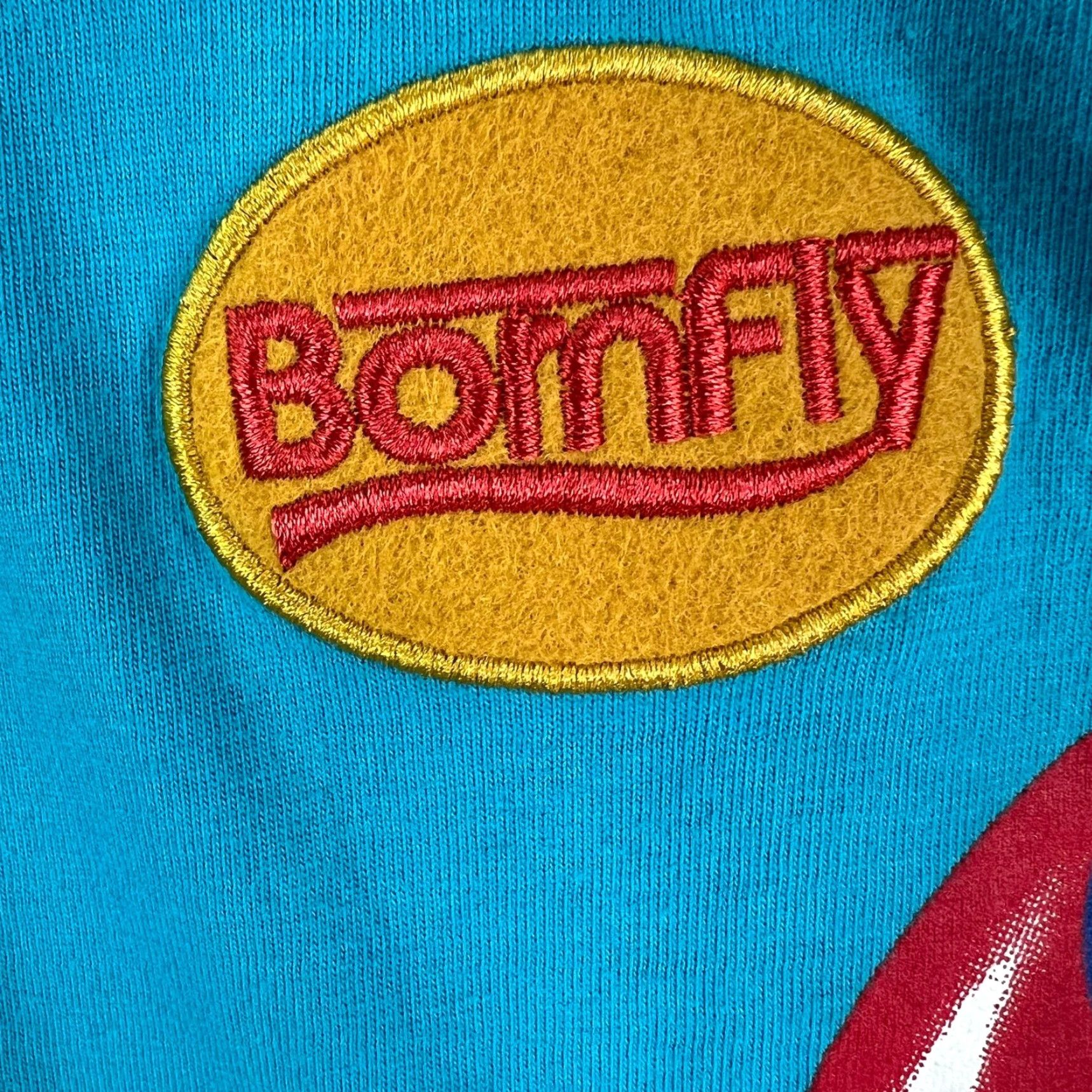 Born Born Fly Stay Fly "Fly Heads" Graphic Print T-Shirt Mens 2XL Blue Short Sleeve Crew Neck Embroidered Lightweight Size US XXL / EU 58 / 5 - 3 Thumbnail