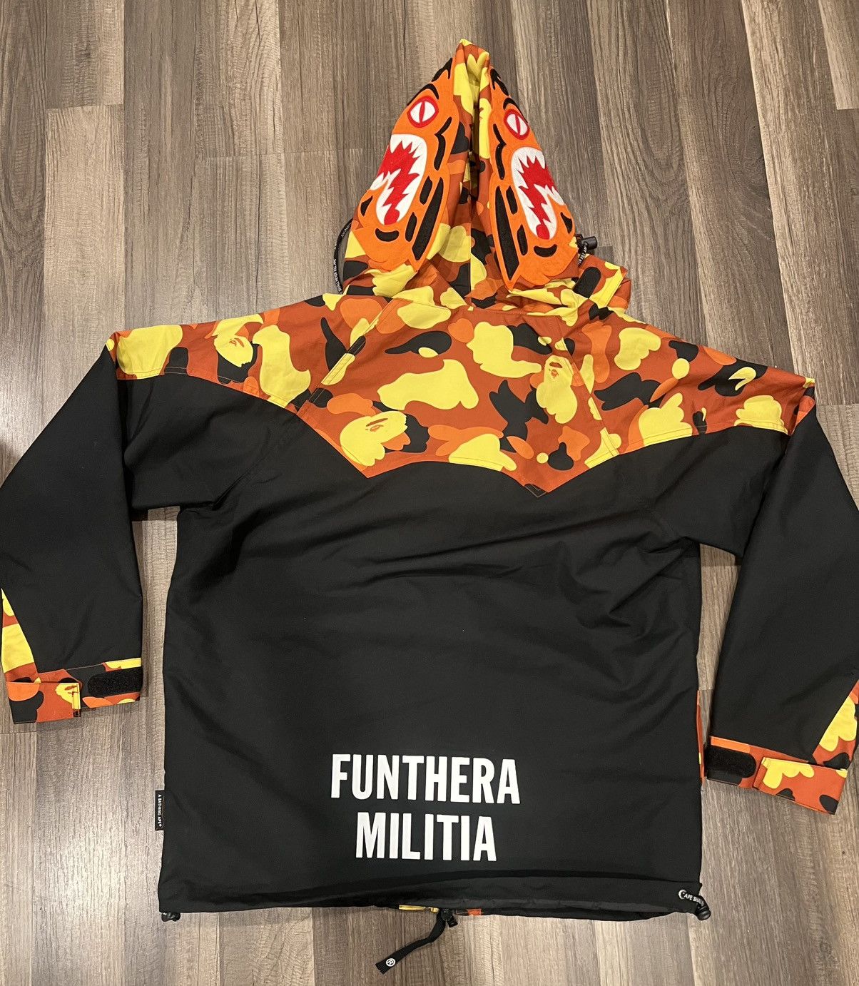 Bape BAPE Tiger hoodie snowboard jacket orange camo Size US M / EU 48-50 / 2 - 2 Thumbnail