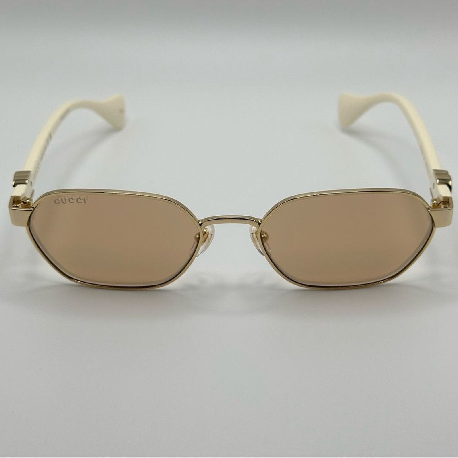 Gucci BRAND NEW GUCCI GG1593S 002 Gold/Ivory/Pink Women Sunglasses Size ONE SIZE - 2 Thumbnail
