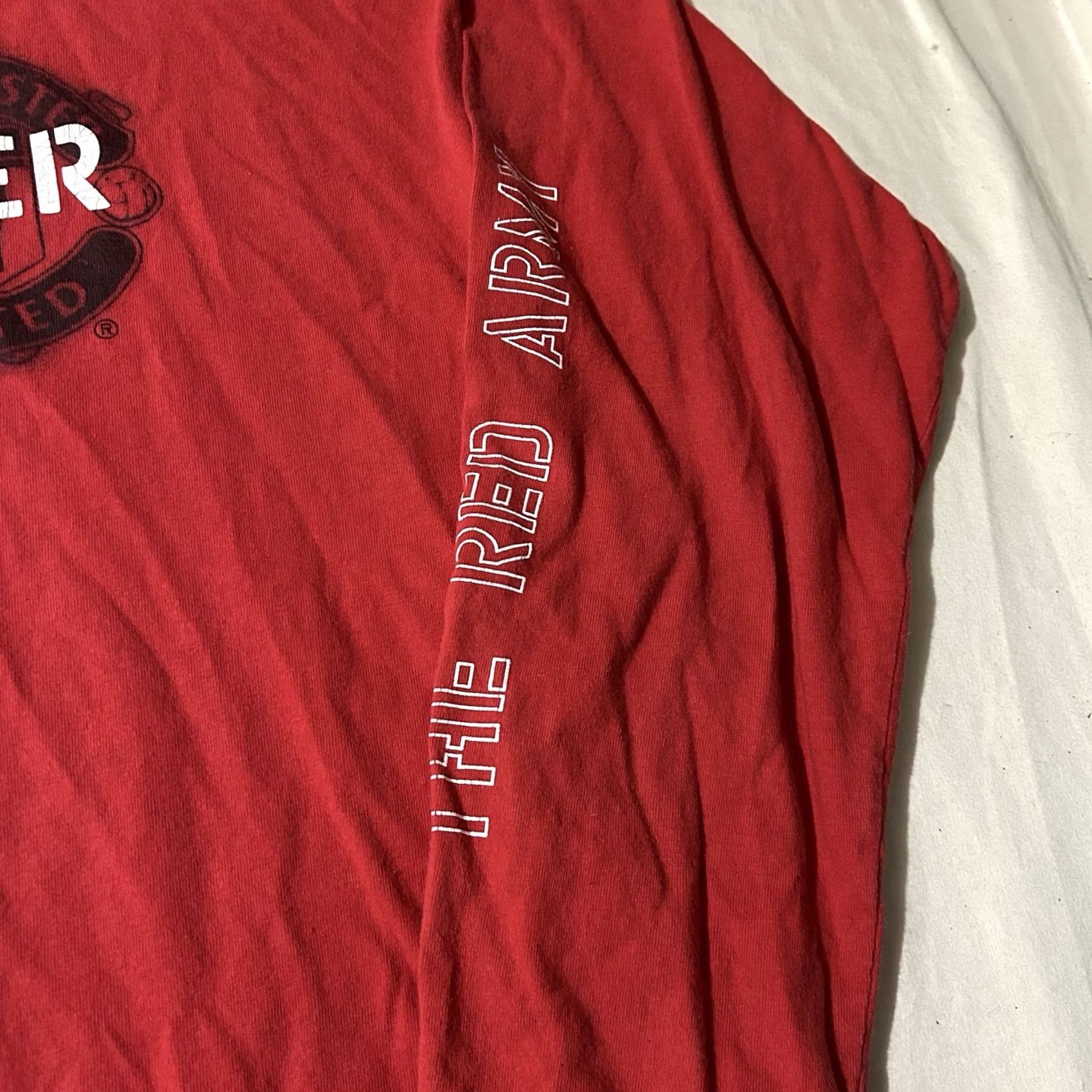 Nike VINTAGE Nike Center Swoosh Manchester United Soccer Shirt XL Men Red Size US XL / EU 56 / 4 - 3 Thumbnail