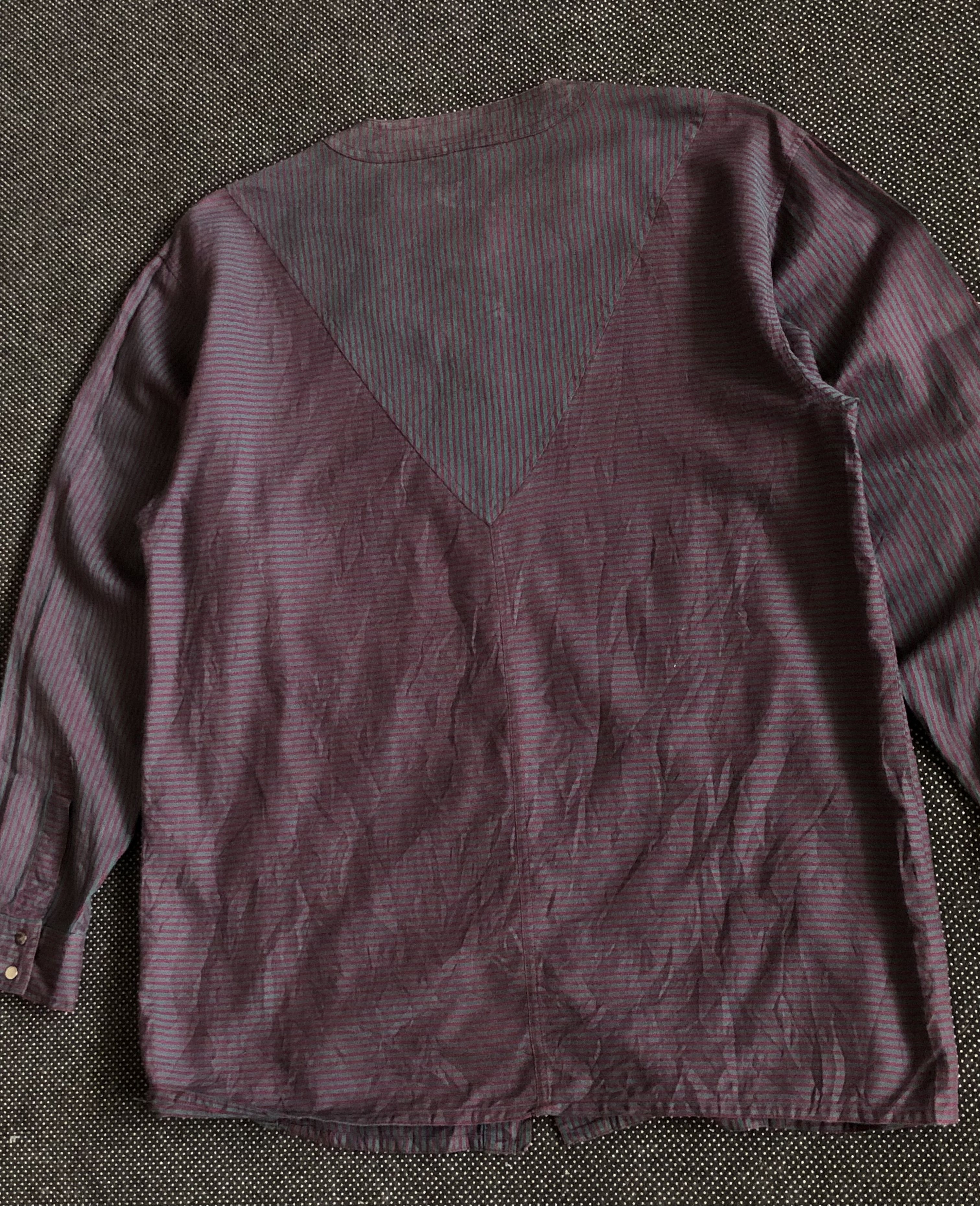 Karl Lagerfeld RARE🔥80’S KARL LAGERFELD SNAP BUTTON TOP DUAL TONES STRIPED Size M / US 6-8 / IT 42-44 - 9 Thumbnail