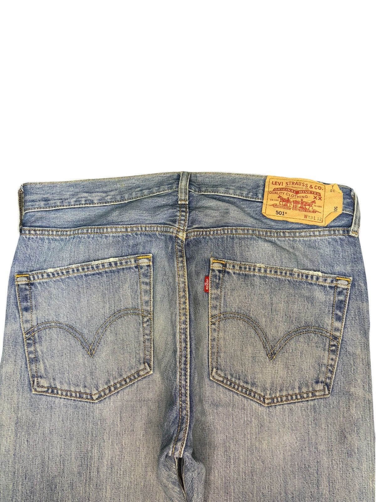 Levi's Vintage 90s Levis 501 Mud Wash Distressed Jeans Size US 33 - 4 Thumbnail