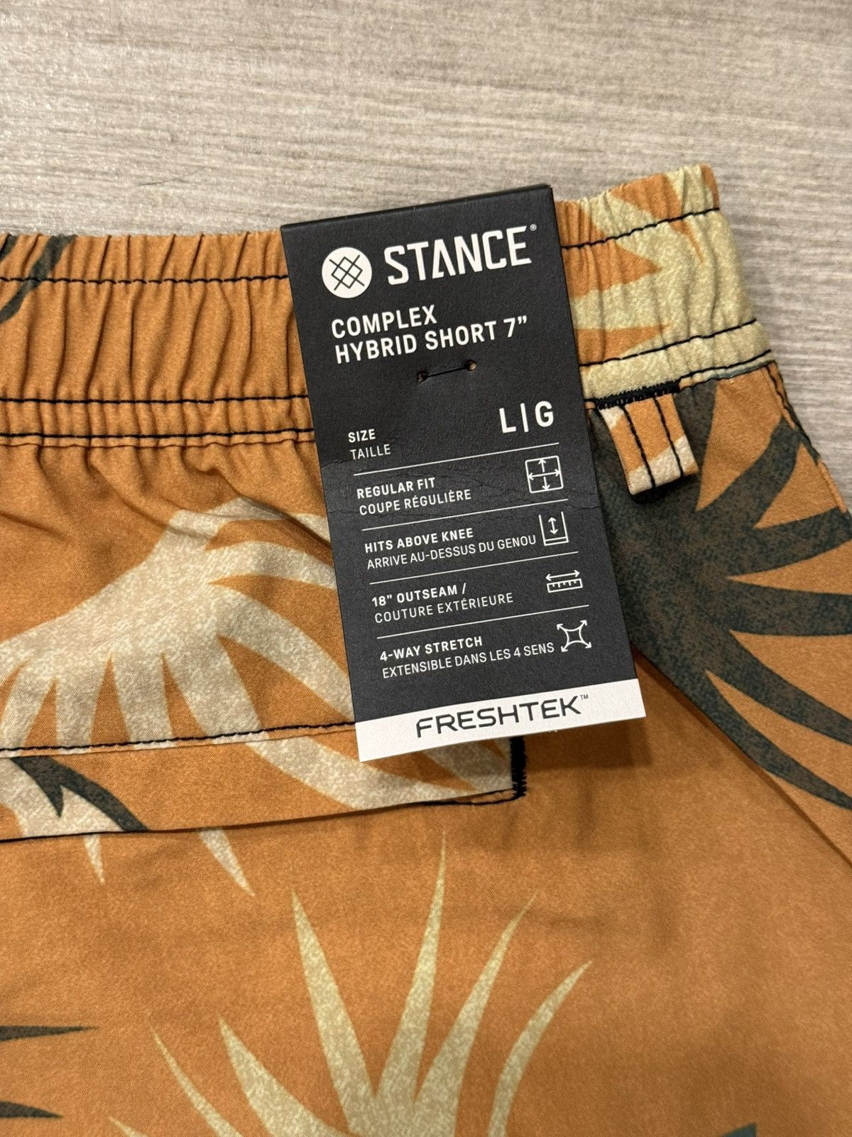 Stance Socks Stance Complex 2.0 Hybrid Short 7" Inseam GoldFade Sz Large Size US 34 / EU 50 - 6 Thumbnail