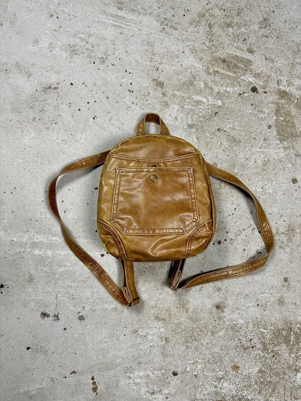 Affliction Vintage Y2K Faux Leather Small Backpack Bag Size ONE SIZE - 2 Thumbnail