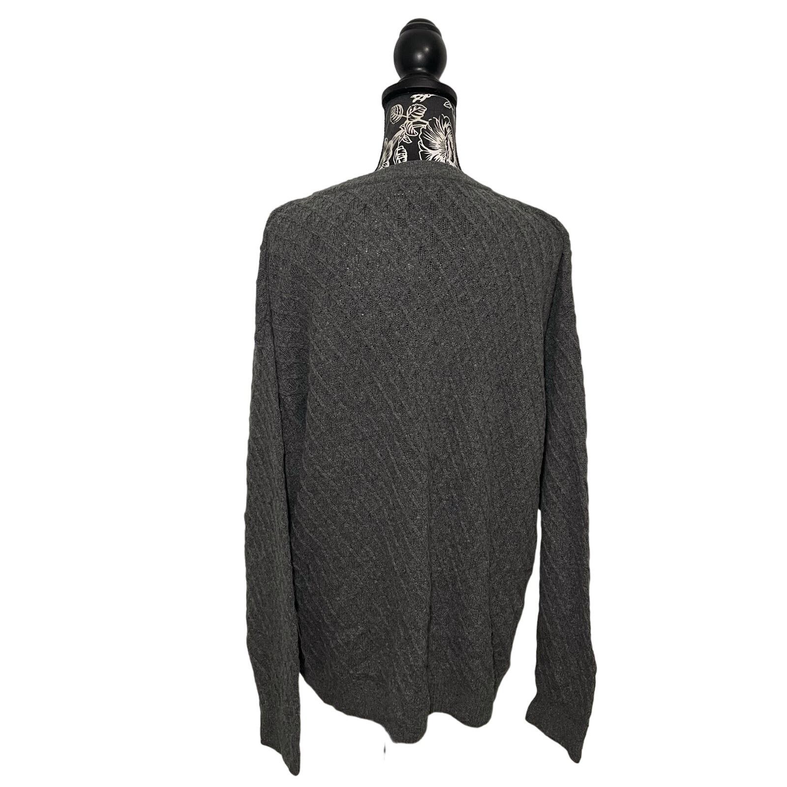 Belvedere × Vintage Belvedere Knitwear Gray Textured Wool Blend Sweater Large Size US L / EU 52-54 / 3 - 8 Thumbnail