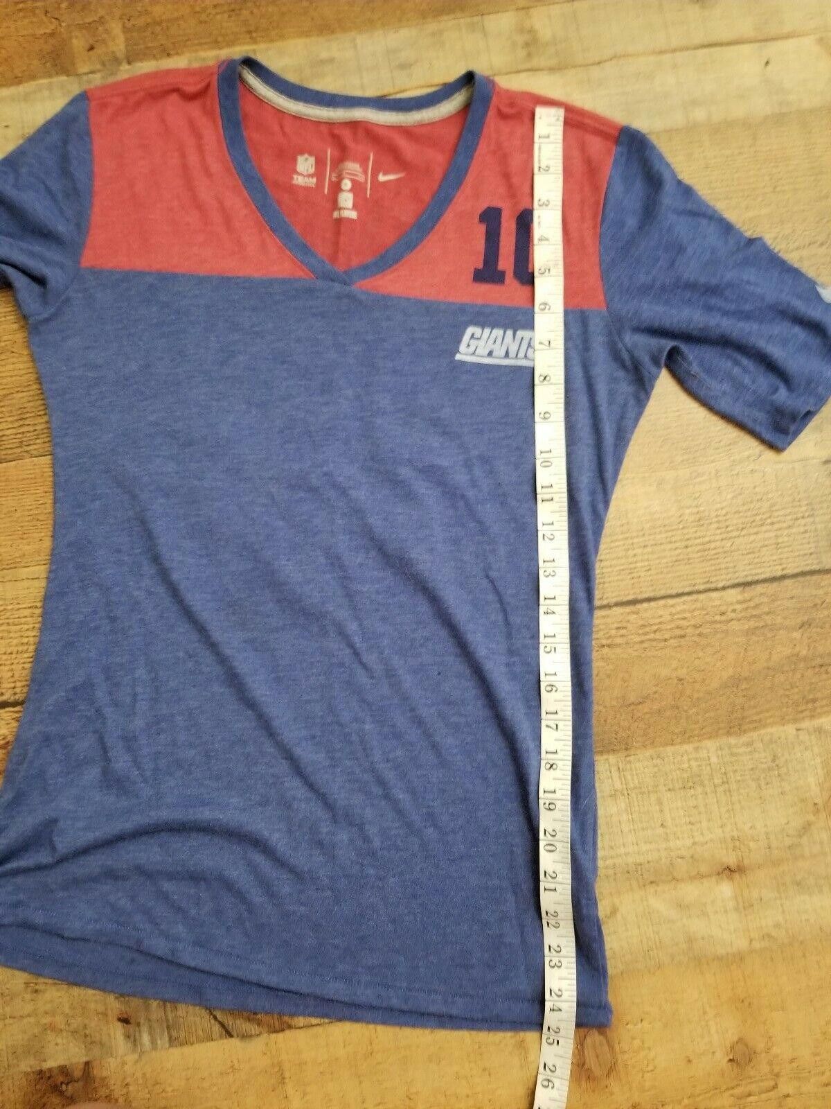 Nike Nike New York Giants Shirt Womens Small Manning V Neck Fit Size ONE SIZE - 6 Thumbnail