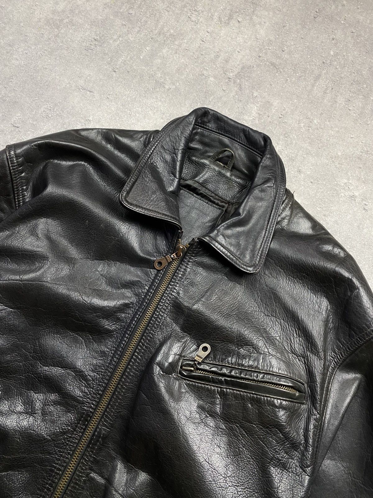 Japanese Brand Leather jacket AM-1 military streetwear vintage USA army y2k Size US XXL / EU 58 / 5 - 4 Thumbnail