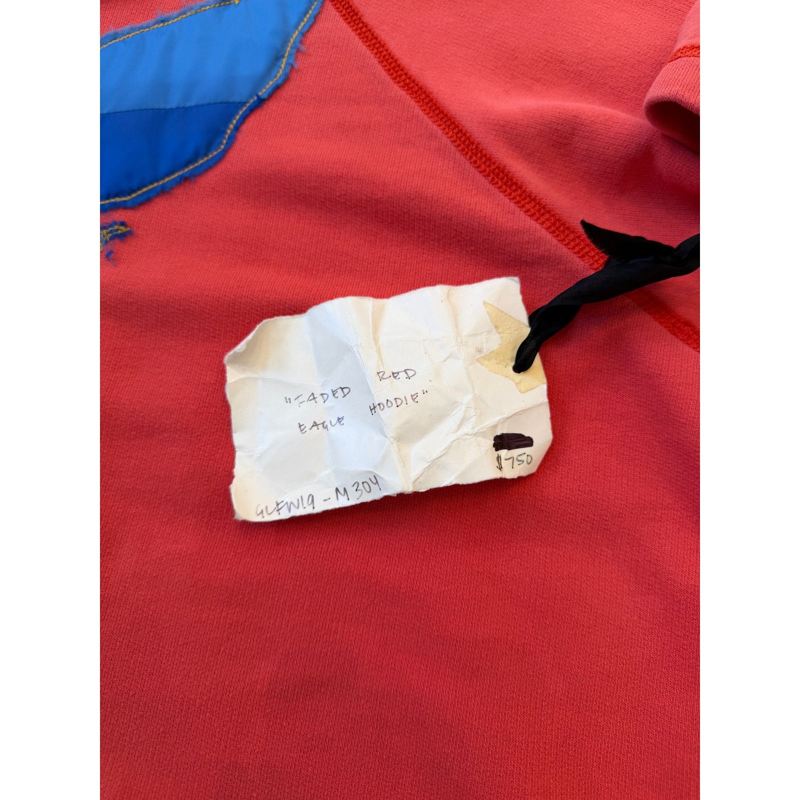 Greg Lauren Greg Lauren SAMPLE Faded Red Eagle Hoodie Size US L / EU 52-54 / 3 - 6 Thumbnail