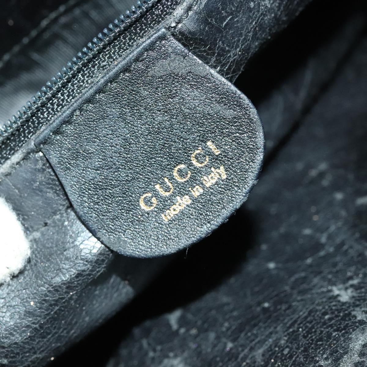 Gucci GUCCI Bamboo Hand Bag Leather Black Gold 001 3754 001 3754 Size ONE SIZE - 18 Thumbnail