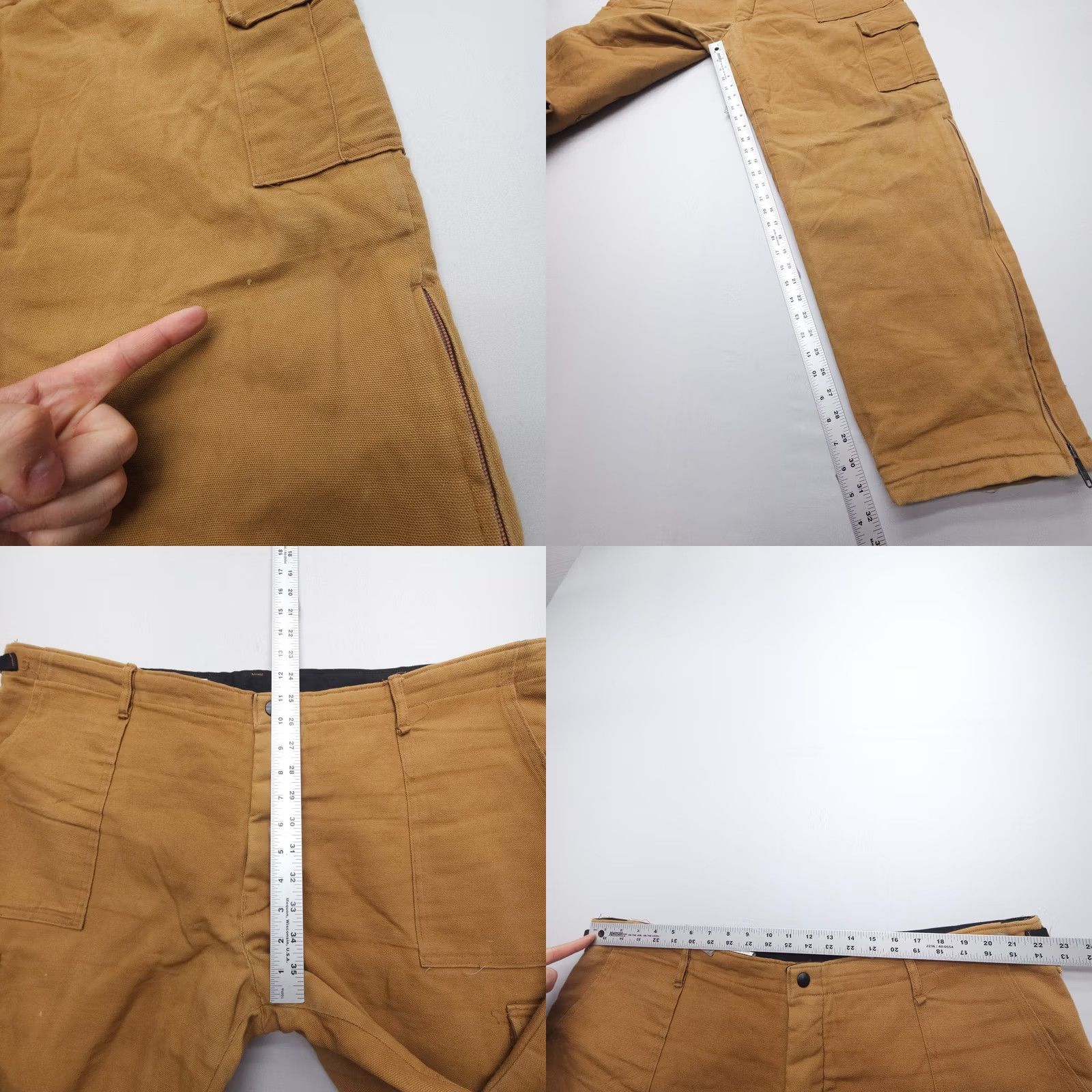 Vintage Prestige Apparel Pants Cargo 2XL Brown Cotton Lined 5-Pocket Workwear Vintage VTG Not N/A Size US 39 - 8 Thumbnail