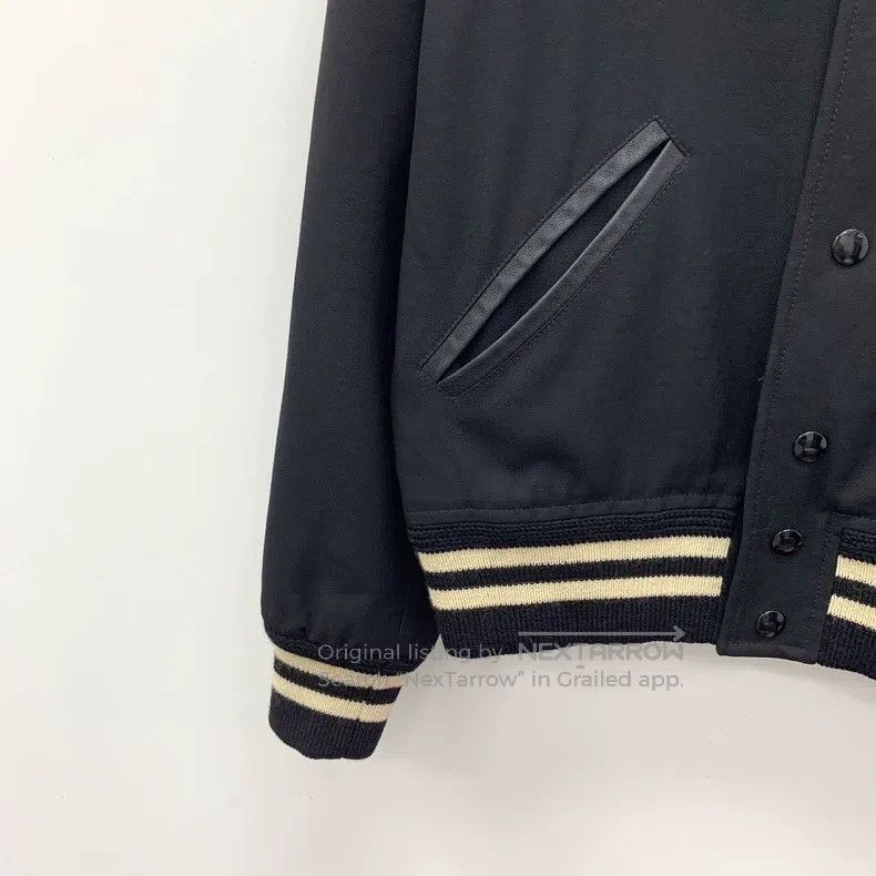 Saint Laurent Paris Saint Laurent Paris Black Striped Wool Single Breasted Lon Size XS / US 0-2 / IT 36-38 - 4 Thumbnail