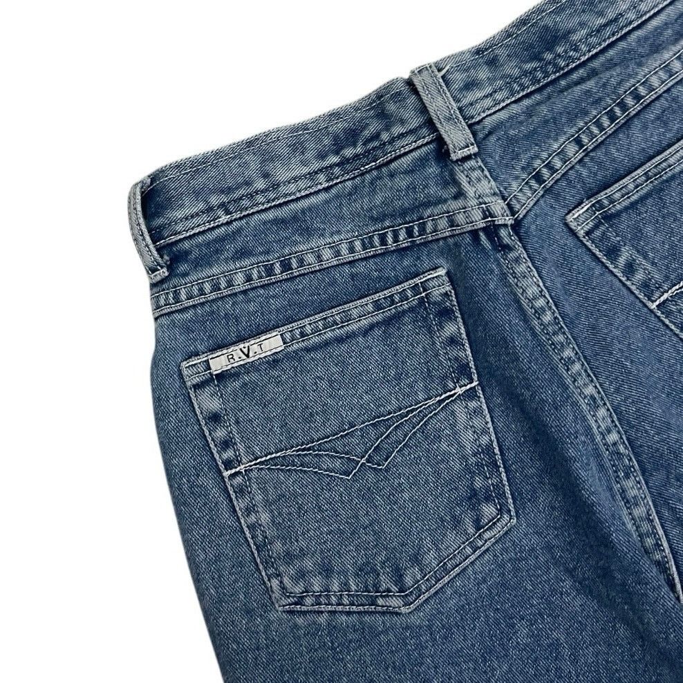 Vintage R.V.T Vintage Floral Embroidered Ankle Cropped Jeans Size 26" / US 2 / IT 38 - 5 Thumbnail