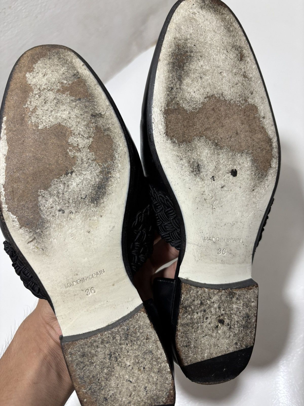 Loewe Loewe Black Flex D’Orsay Flats Leather Loafers Size US 6 / IT 36 - 8 Thumbnail