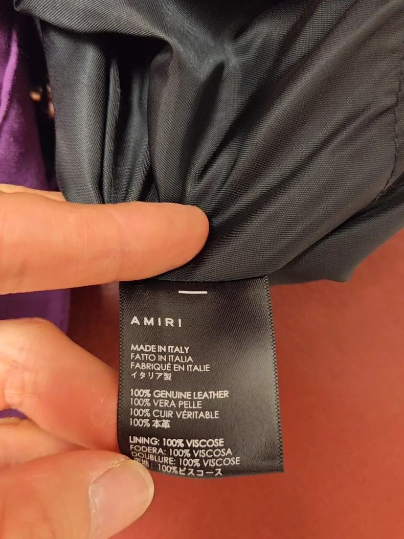 Amiri Amiri Purple locomotive cow suede suede jacket -DMC-2508 Size US M / EU 48-50 / 2 - 6 Thumbnail