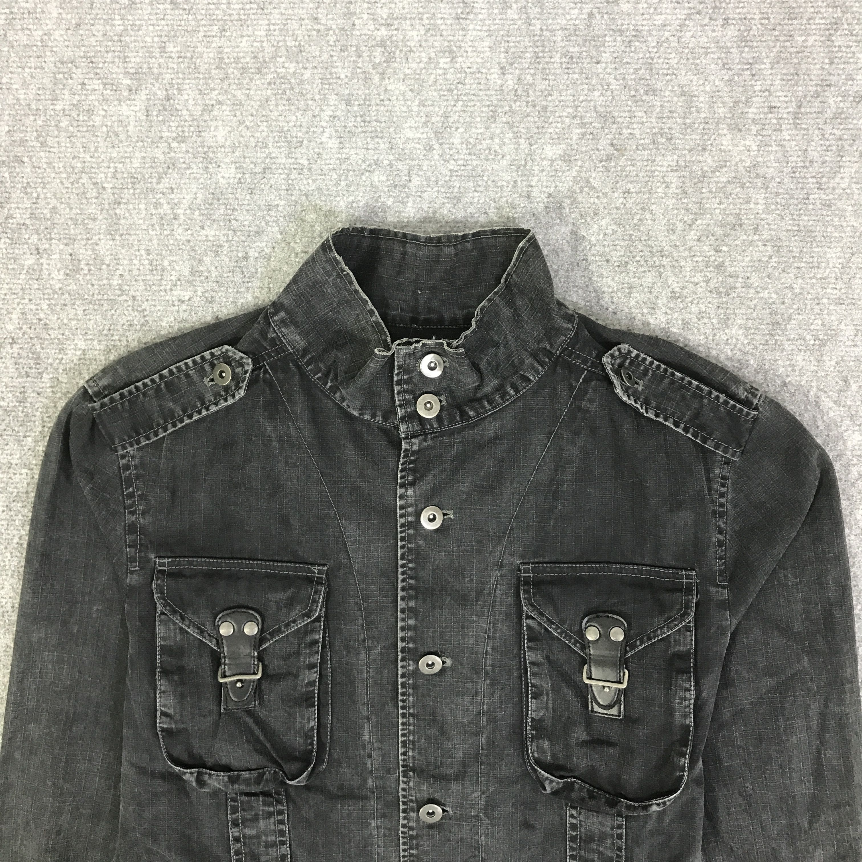 Japanese Brand PUNK ULTIMAX BLACK FADED JACKET K97B8 Size US L / EU 52-54 / 3 - 2 Thumbnail