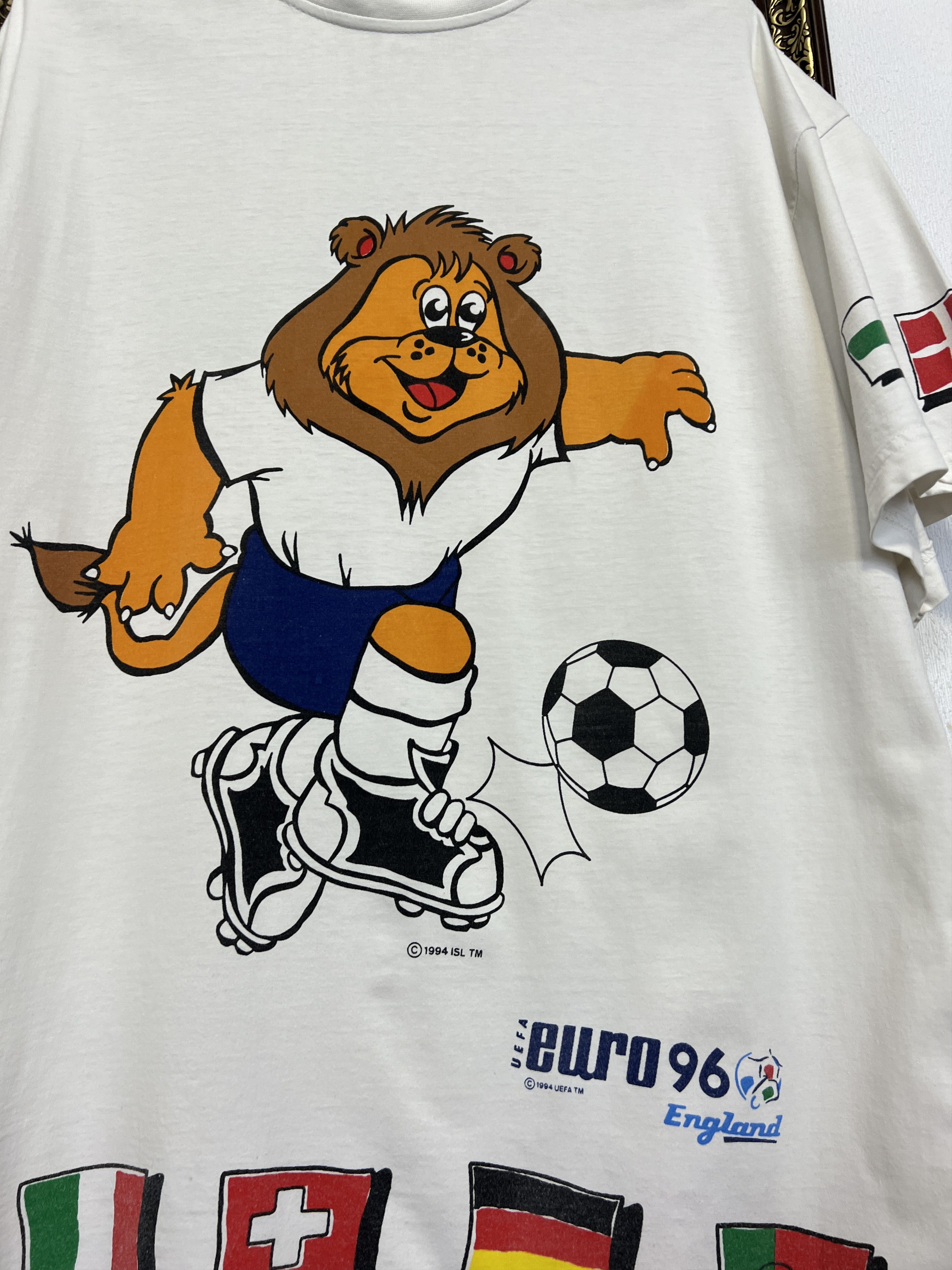 Vintage England EURO Football Shirt Soccer Over Print Jersey Trikot Size US XL / EU 56 / 4 - 3 Thumbnail