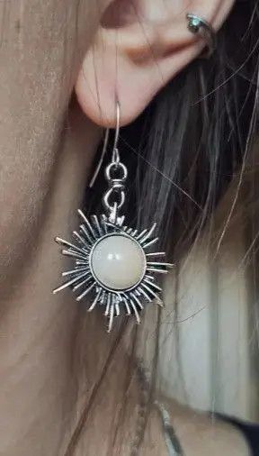 Designer × Jewelry Bohemian Fashion Sun And Moon Earrings Size ONE SIZE - 4 Thumbnail