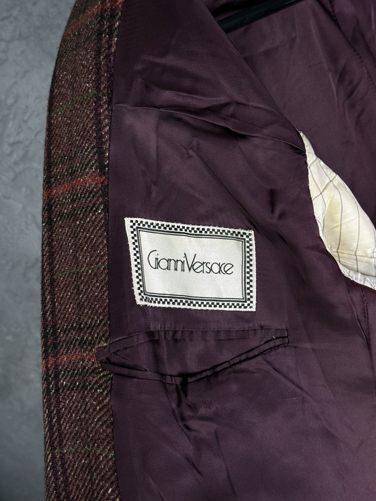 Versace Vintage Gianni Versace 80s-90s Double Breasted Blazer Wool Size 50R - 15 Thumbnail