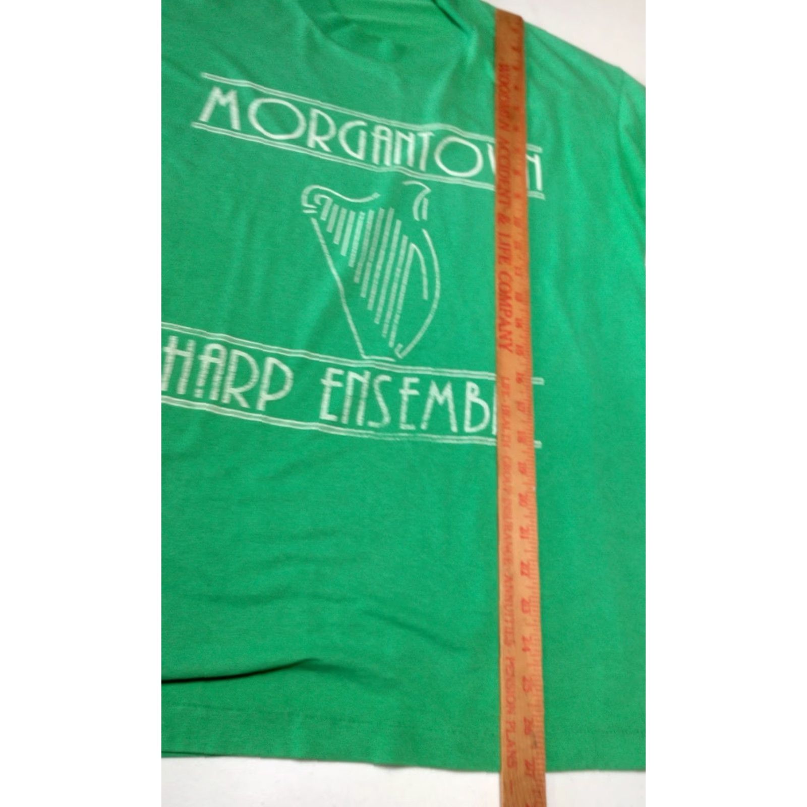 Fruit Of The Loom VINTAGE Fruit of the Loom Harp Ensemble Shirt Large Kelly Green Musician Graphic Single Stitch Mens Size US L / EU 52-54 / 3 - 5 Thumbnail