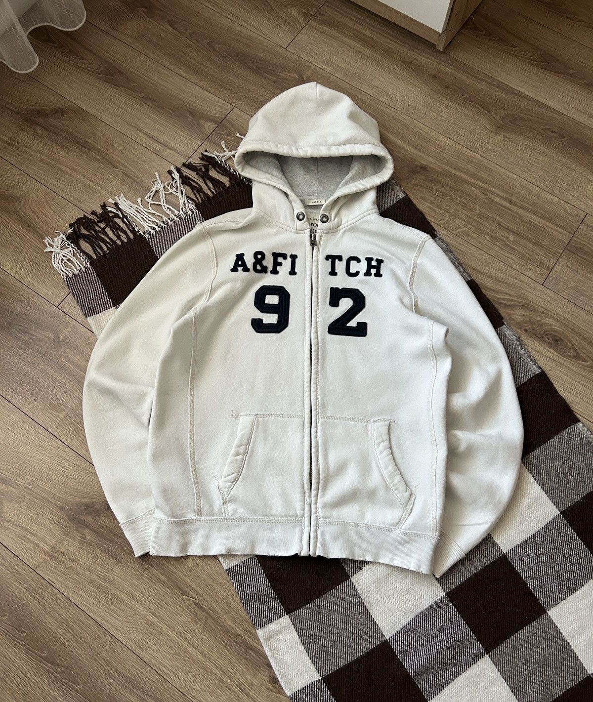 Vintage Abercrombie & Fitch big logo zip-hoodies Lgb style