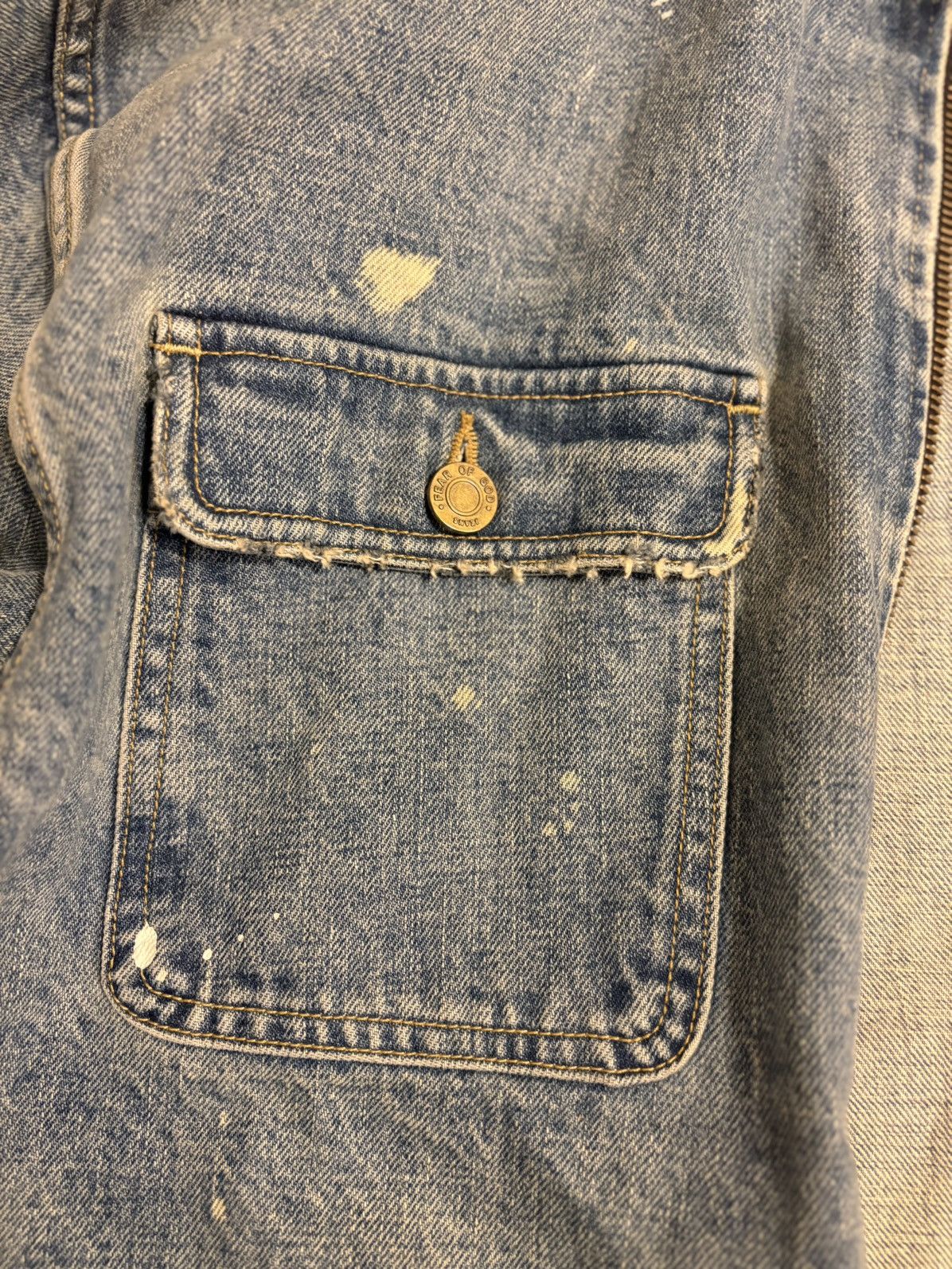Fear of God Fear of God Jeans Distressed Denim Jacket, M (Oversized) Size US M / EU 48-50 / 2 - 12 Thumbnail